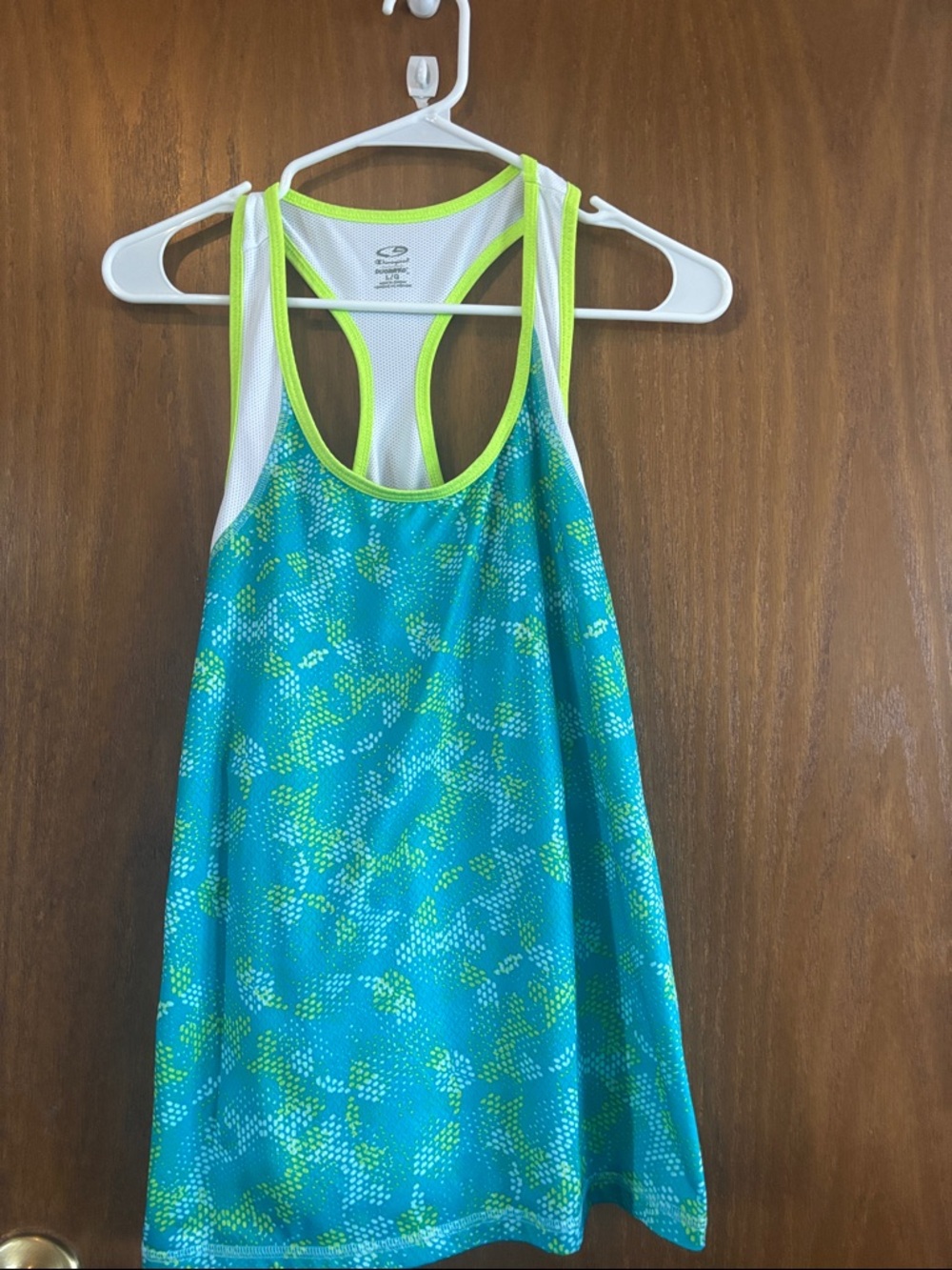 C9 by Champion Teal & Lime Racerback Athletic Tank